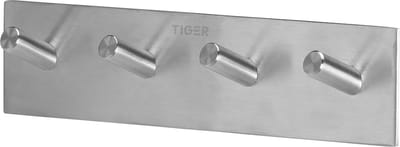 Tiger Square - Handdoekhaak multi - Zonder boren - Handdoekhaakjes - 3M tape - RVS geborsteld