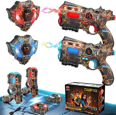 VATOS Lasergame Set - 2 Geweren & 2 Vesten - 2.4GHz - Binnen & Buiten - Voor Kinderen 6+