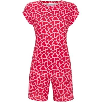 Roze hartjes shortama Ringella - Roze - Maat - 36