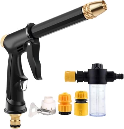Hogedrukreiniger - Reinigingsmachine - Buitenonderhoud - 4 Instelbare Spuitmodi - 19 cm - Zwart