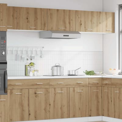 vidaXL - Bovenkast - Lyon - 60x31x40 - cm - bewerkt - hout - artisanaal - eikenkleur