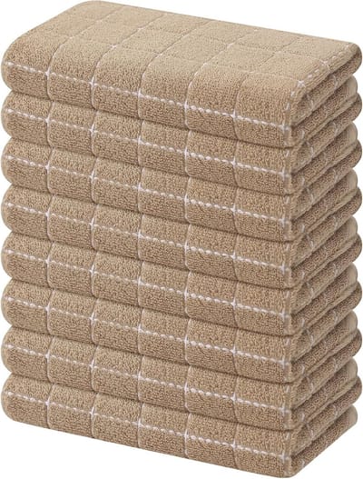 Katoenen badstof keukendoeken - Superzachte en absorberende theedoeken (8 stuks, 46 x 61 cm)