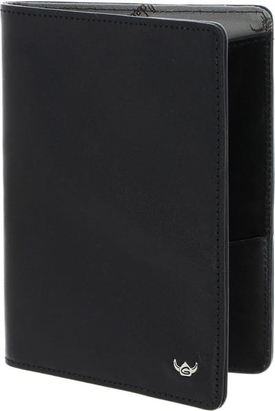 Golden Head Leren identiteitskaarthoesje Colorado RFID Protect Reisepassetui 4455 Schwarz zwart