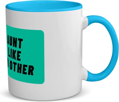 Akyol - aunt like no other koffiemok - theemok - blauw - Tante - geweldige tante - niemand anders - verjaardag - cadeau - kado - bedankje - geschenk - 350 ML inhoud