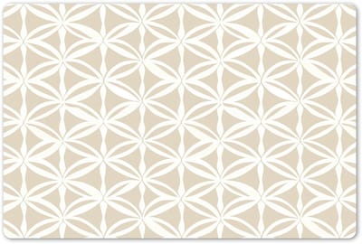 Placemats 45x30 cm - Placemat kunststof - 1 stuk - Motief - Modern - Beige - Borden onderleggers - Decoratie voor op tafel - Keuken tafeldecoratie accessoires - Vinyl onderlegger - Tafelversiering