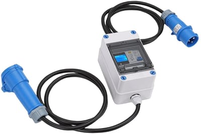 Digitale Elektriciteitsmeter - Energieverbruik Meter - Mobiel Energie Meten - IP67 Waterdicht Ontwerp - 1.4M Kabel - Zwart
