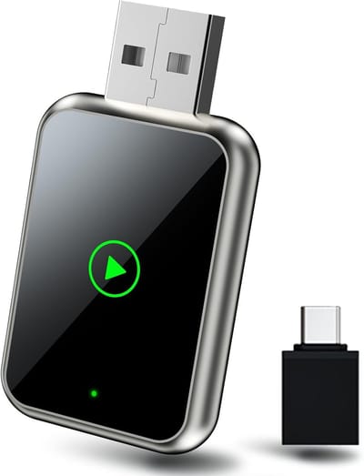 Daity 1 stuk - Draadloze CarPlay-adapter voor iPhone - waarmee u eenvoudig uw bedrade adapter kunt vervangen door een draadloze Apple CarPlay-adapter - CarPlay is snel - stabiel en direct klaar voor gebruik.