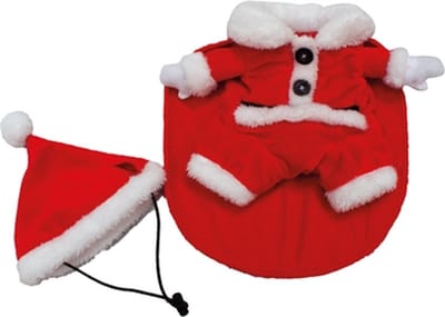 Croci - XMAS SANTA DRESS - Kerstman kostuum voor honden - Ruglente: 30 cm