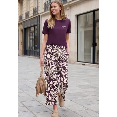 Loose Fit culottes met bloemenpatroon