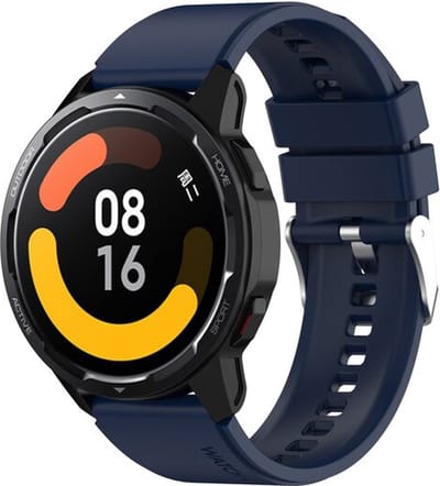 By Qubix - Geschikt voor Garmin bandje - Geschikt voor Garmin Vivoactive 4 / 4L - Siliconen sportband - Donkerblauw - Smartwatch bandje 22mm