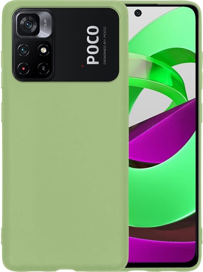Hoesje - Geschikt voor Xiaomi Poco M4 Pro 5G - Sterk & Shockproof - Hoes Cover - Siliconen Case - Telefoonhoesjes - Groen