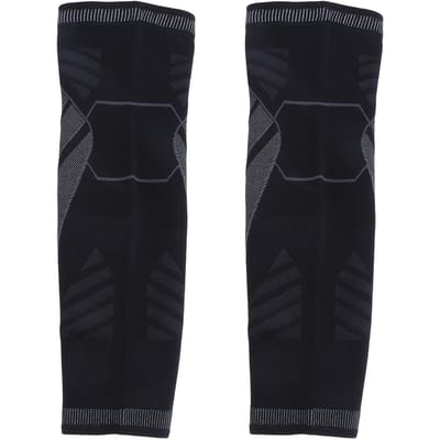 2 Stuks Zomer Dunne Kniebeschermer Gebreid Nylon Flexibel Lange Mouw Kniebeschermer SportXL black