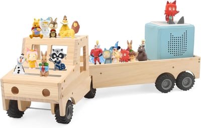 Toniebox Houten Rek - Figuren Opbergrek - Kinderkamer Organizer - Stevig Hout Design - 23x20x4cm - Natuurlijk Hout