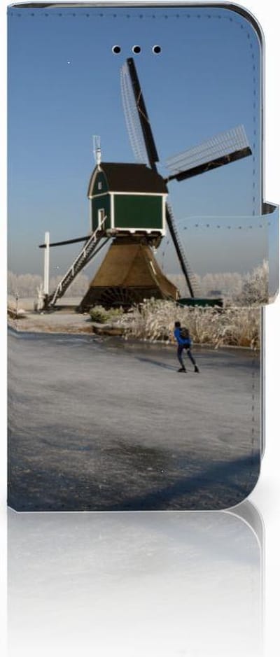 Book Case voor iPhone 7 | 8 | SE (2020) | SE (2022) Flip Cover Schaatsers