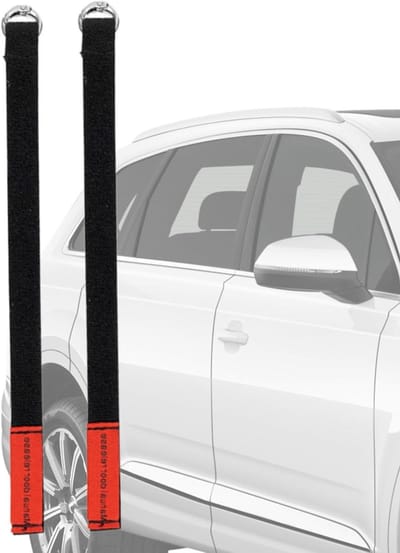 Autodeur Handgreep - Veiligheidshandgreep Hulp - Gemakkelijk Instappen - Slijtvast Nylon Materiaal - 23 cm Lengte - Zwart