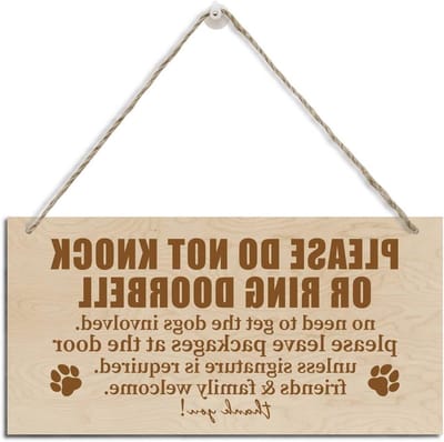 Houten Deurbord - Rustiek Huisdecoratie - Huis Aankleden - Met Touwhanger - 30 x 15 cm - Niet Gespecificeerd