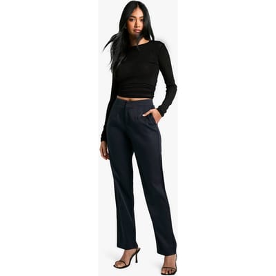 boohoo Dames Tailored Tapered Trouser | Marineblauw | Maat: 36