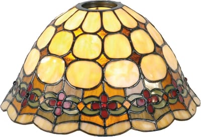 Lumilamp Lampenkap Tiffany Ø 25x15 cm Beige Rood Glas