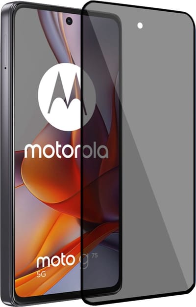 Geschikt voor Motorola Moto G75 5G - Privacy Screenprotector - Beschermglas - Privé GuardCover