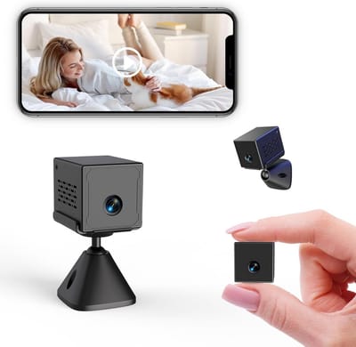 Mini Camera - Beveiligingscamera Babyfoon - Huis Bewaken - 5G WiFi Nachtzicht - 3 cm - Zwart