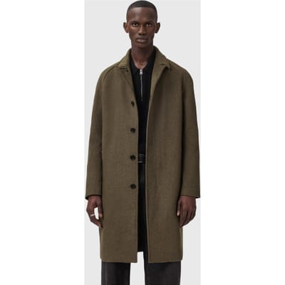 AllSaints Trent Coat Log Brown Taglia: 34 | Cappotti monopetto Outlet | Uomo | Marrone