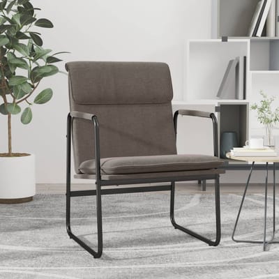 vidaXL - Loungestoel - 55x64x80 - cm - stof - taupe