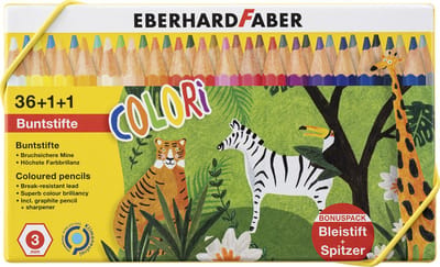Eberhard Faber kleurpotloden - Colori - 36 stuks - met grafietpotlood en puntenslijper - EF-514838