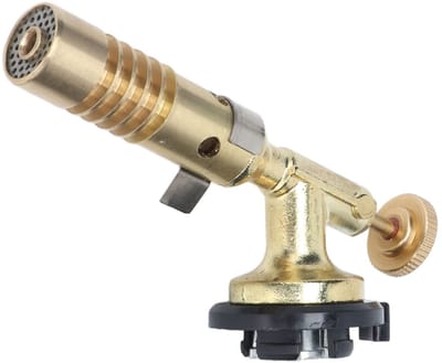 Dailygoods - Lastoorts - Draagbare Butaan Branders - Hoge Temperatuur - Verstelbare Ontstekingskop - Ideaal voor Klussen en Soldeerwerk - Gouden Kleur