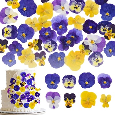 Eetbare cake, cupcake, mini-bloemen van papier, 2D, taartdecoratie, bloemendecoratie, geschikt voor een gelukkige verjaardag, bruiloftsthema, Valentijnsdag