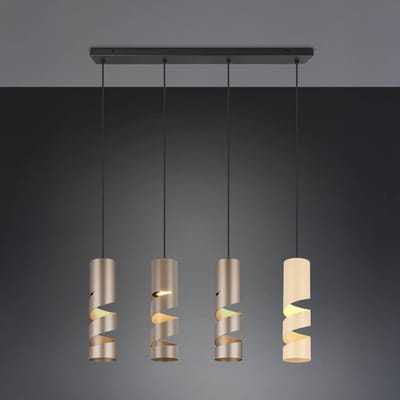 Trio Lighting Stream hanglamp, meerkleurig Lengte 80 cm 4-lamps metaal GU10
