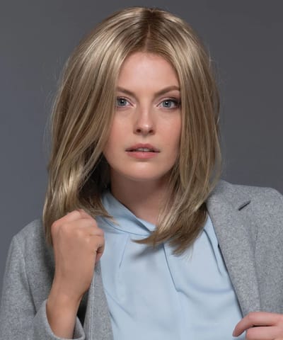 Hudson | Monofilament Top | Synthetische Pruik, Kleur-R6/10 - Kastanjebruin / Middel asbruin mengeling