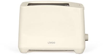 2-slot Broodrooster - LIVOO - DOD162C - 750 W - Verstelbare thermostaat: 7 niveaus - Gebroken wit