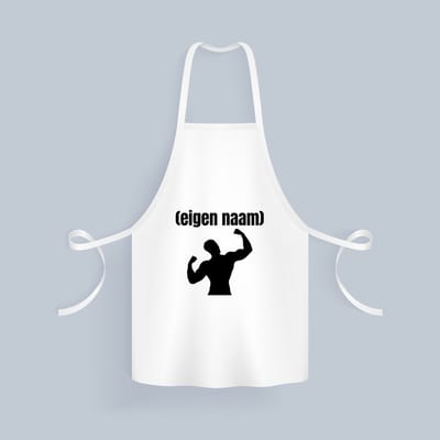 Akyol - fitness man met eigen naam Keukenschort - Fitness - atleten/sport liefhebbers - sport - fitness - bodybuilder - verjaardag - cadeau - kado - 82 bij 71 cm