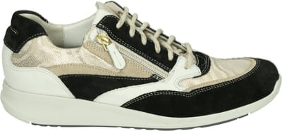 Durea - 6306 E - Lage sneakersDames sneakers - Kleur: Zwart - Maat: 37