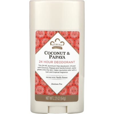 Nubian Heritage, 24-Hour Deodorant, Coconut & Papaya, 2.25 oz (64 g)