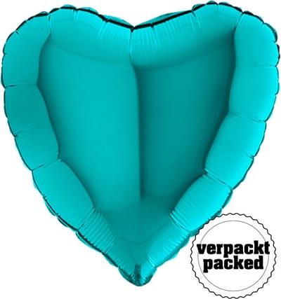Grabo - Folieballon hartvorm Tiffany - (90 cm)