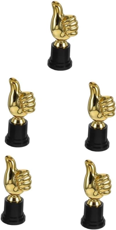 Plastic Trofee - Kleine Beker - Sportevenementen - Lichtgewicht Ontwerp - 15 cm Hoog - Goud