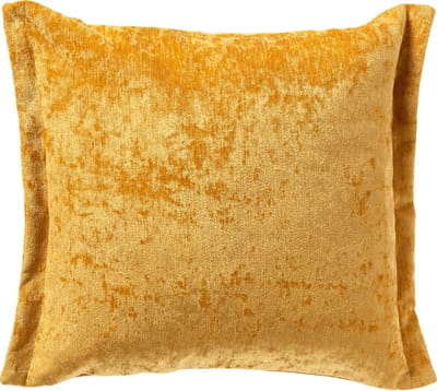 Dutch Decor LEWIS - Kussenhoes 45x45 cm - fluweel - met sierrand - Golden Glow - geel - met rits - zonder binnenkussen