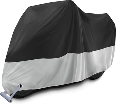 Motorafdekzeil, outdoor, 190T waterdicht, winterbestendig, stofdicht, uv-bescherming, met slotgat, winddichte gesp, XXL, 245 cm x 105 cm x 125 cm