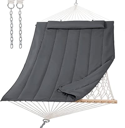 Hangmat voor twee personen - Donkergrijs - Ideaal voor buiten, tuin en terras