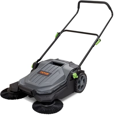 Sello! handmatige veegmachine – zand – bladeren – 65cm veegbreedte – 19 liter afvalcontainer – reservoir - opvangbak – opvouwbaar – verstelbare handgreep - lichtgewicht.
