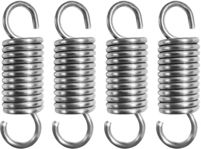 Stalen trekveren 4 stuks met haken - 50 mm spanveer met 12 kg trekkracht