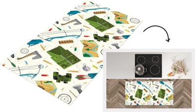 Keukenloper - Loper keuken - Boog - Kogels - Patronen - 120x60 cm - Keukenloper vinyl