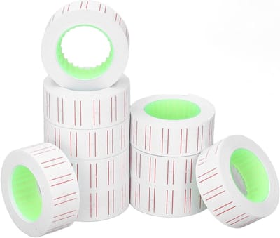 Markeerlabels voor prijsweergave - 30 Rollen met 15.000 Stuks - Papieren Stickers 21x12mm voor Productvermelding en Inventarisbeheer
