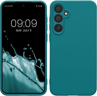 kwmobile telefoonhoesje geschikt voor Samsung Galaxy A55 5G - Hoesje voor smartphone - Precisie camera uitsnede - In mat petrol