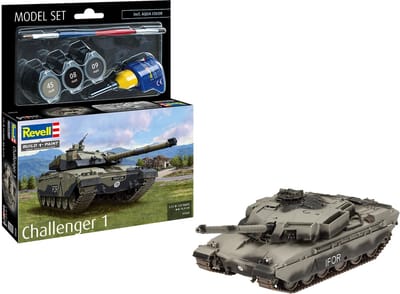 Revell Modelbouwpakket Militaire voertuigen - 63365 FV4030 Challenger 1 - Tank - Model Set Plastic - 1:72 - Modelbouw