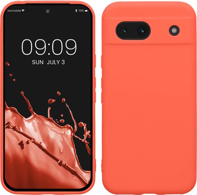kwmobile telefoonhoesje geschikt voor Google Pixel 8a - Hoesje voor smartphone - Precisie camera uitsnede - In levendig koraal