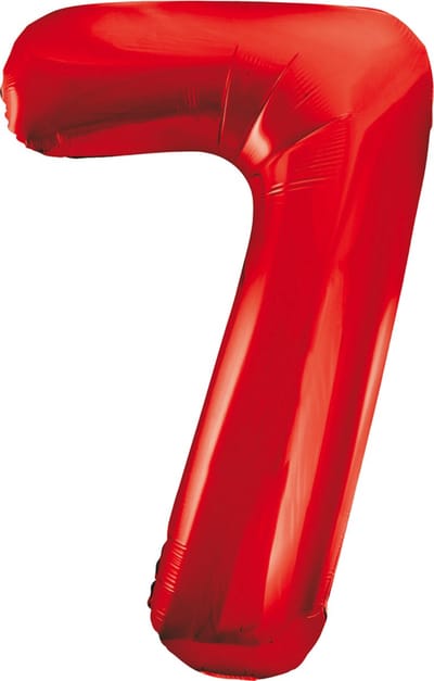 Folieballon 34" nmr. 7 - Rood
