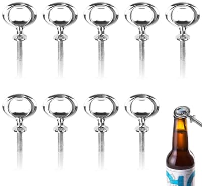 10 Stuks Flessenopeners van Ruw Metaal voor Bier - DIY Set voor Thuis, Pub en Buitenactiviteiten - 8.5x4.5cm Flessenopener Accessoires