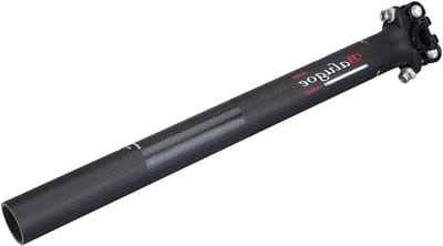 Fiets Zadelpen - Carbon Zadelpen - Comfortabel Fietsen - 3K Koolstofvezel - 27.2/30.8/31.6*350mm - Zwart